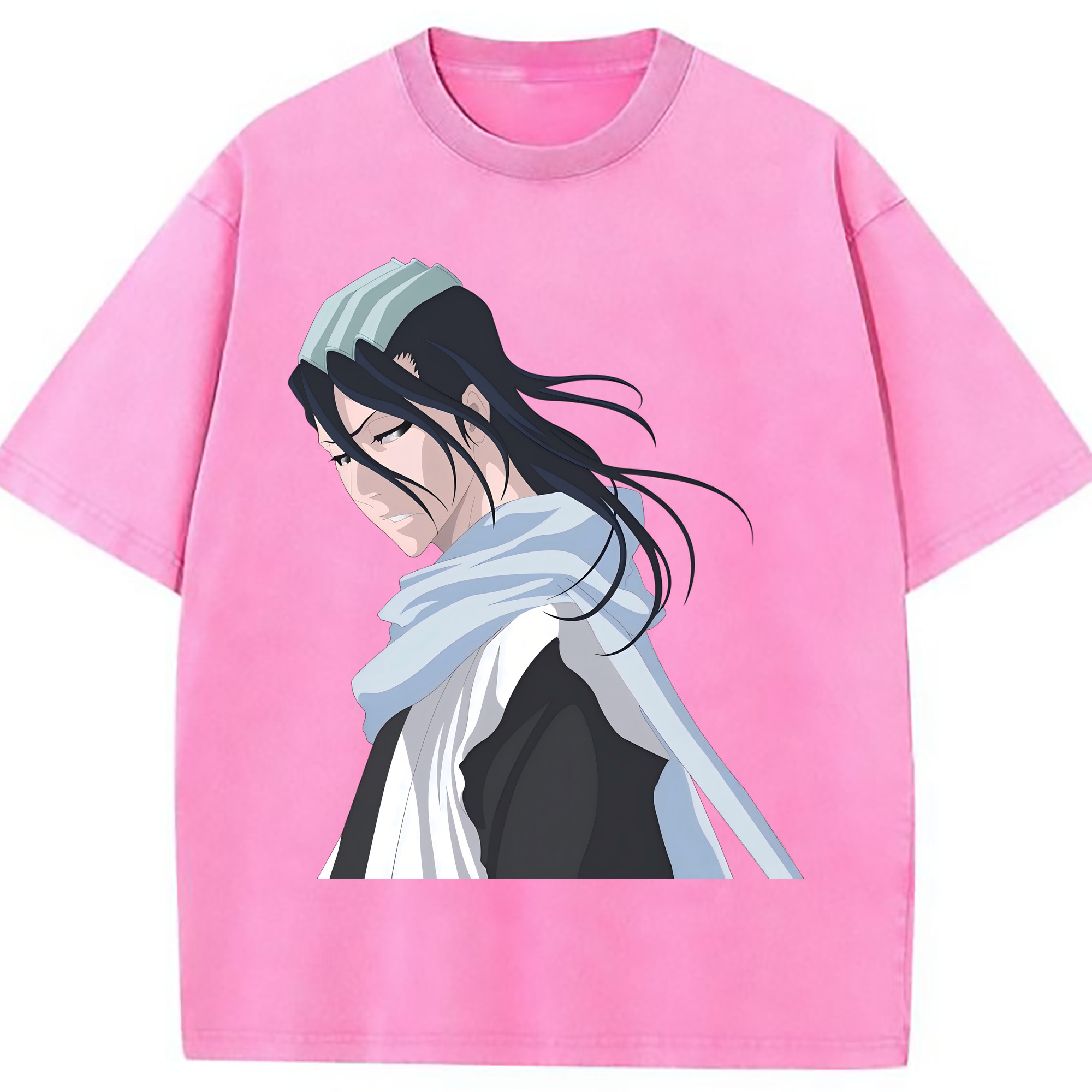 （画像用） ブリーチ くちき びゃくや BLEACH Kuchiki Byakuya 綿100% ヴィンテージ風 半袖Tシャツ（フロントプリント）